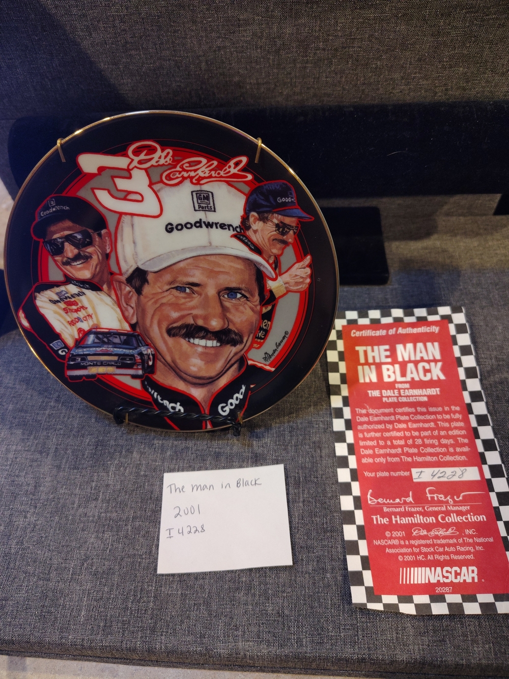 Dale Earnhardt 'The Man in Black' The Hamilton Collection Plate